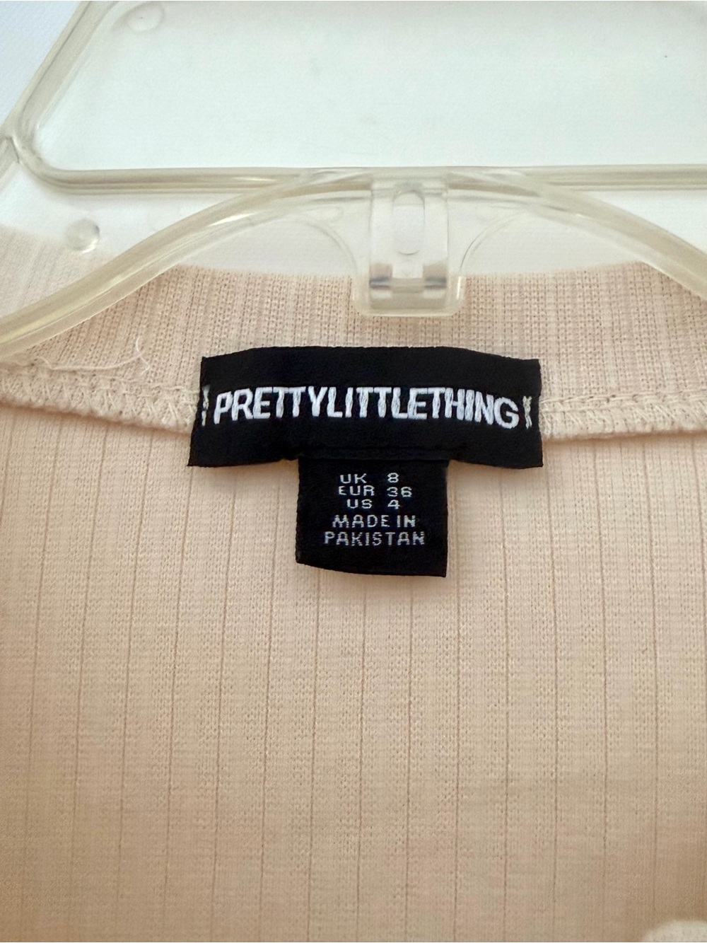Cream Ribbed Button Down Long Sleeve Top - Picture 2 of 4